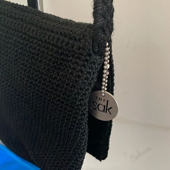 The Sak small cross body small black crochet zipper 7.5 x7.5 19” drop - Picture 3 of 9